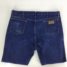 Vintage 42 X 34 Jeans WRANGLER High Waist 90s Denim Medium Wash Pants