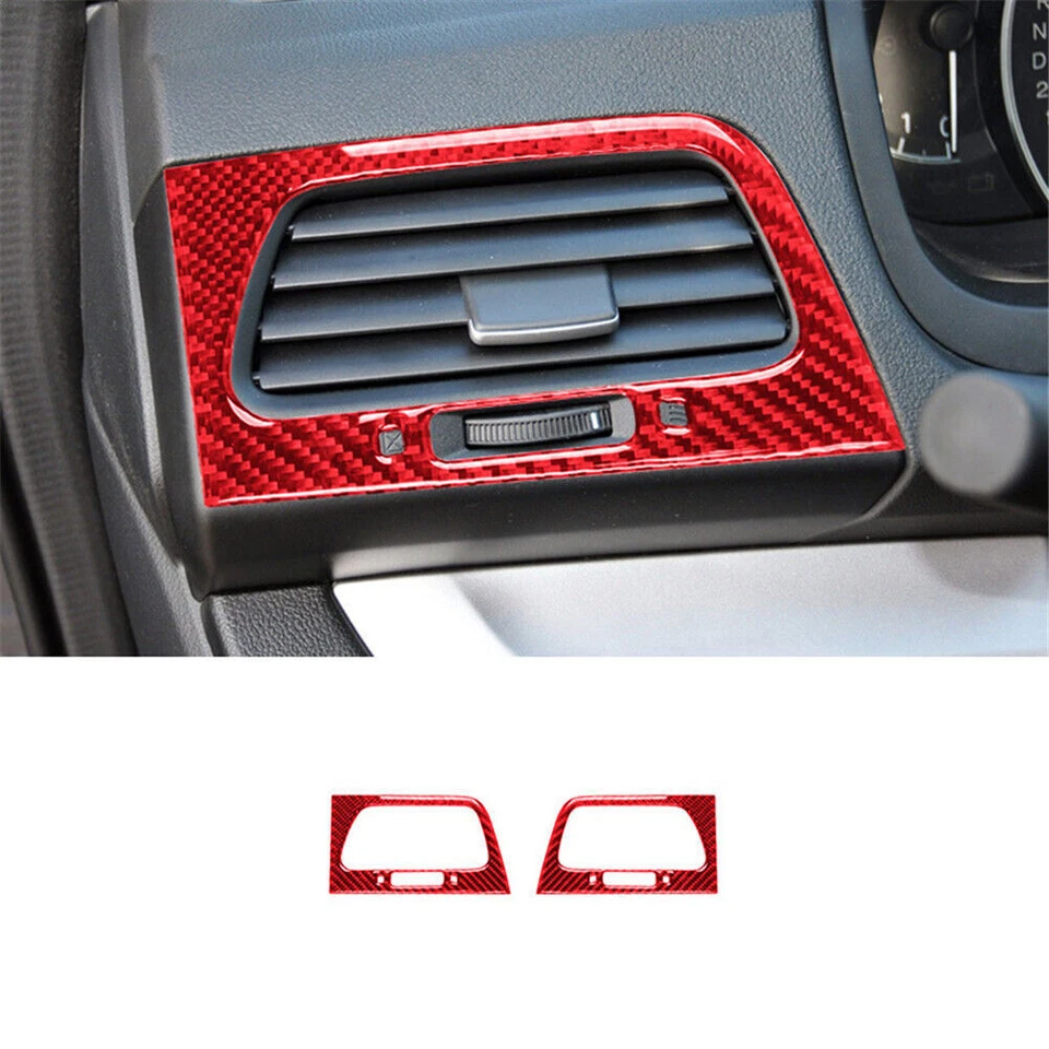 Kit de cubierta interior completo de fibra de carbono rojo 53 piezas para Honda CR-V 2015-2016 Foto 3 de 4