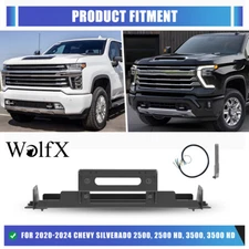 Front Bumper Winch Plate For 2020-2023 Chevy Chevrolet Silverado 2500 HD/3500 HD