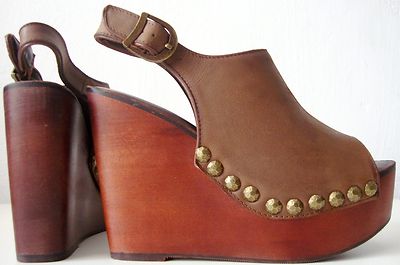 JEFFREY CAMPBELL SNICK STUD Platform Sandals Damen Plateau Schuhe Leder Gr37 NEU
