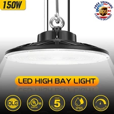 150W UFO LED High Bay Light 0-10V Dimmable Warehouse Shop Airport Lights 5000K