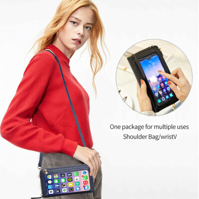 ショルダーバッグ・ポシェット Hashtag DDD Cell Phone Shape Shoulder Pain Bag Women Touch Screen Crossbody Cell Phone Bag Wallet Pouch