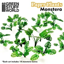 Paper Plants - Monstera - Miniature Bases Model Scenery Landscape