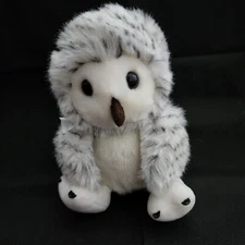 Shining Stars Snowy Owl Black Spots White 8” Plush Stuff Animal Toy From Russ