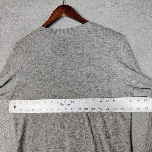 Talbots Sweater Women's Large Gray Polar Bear Zip Shoulder Holiday Christmas - Picture 9 of 9
