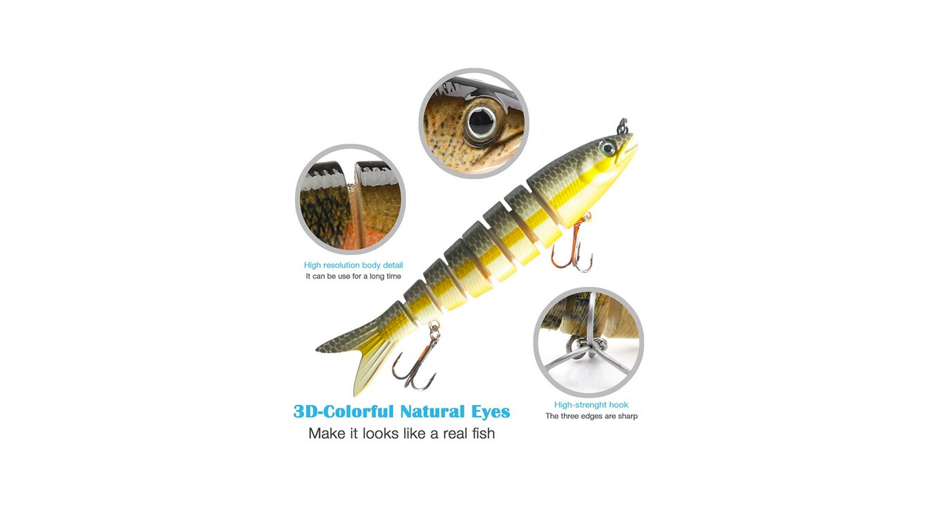 5 x 2 SWIMBAIT BAIT for SPINNING TROUT PIKE BASS PERCH LAKE SEA - 19gr -14cm - Image 2