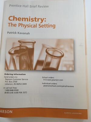 2016 Prentice Hall Brief Review Chemistry The Physical Setting