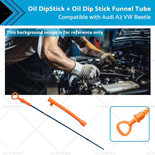 Oil DipStick + Oil Dip Stick Funnel Tube Suitable for VW Beetle Audi A3