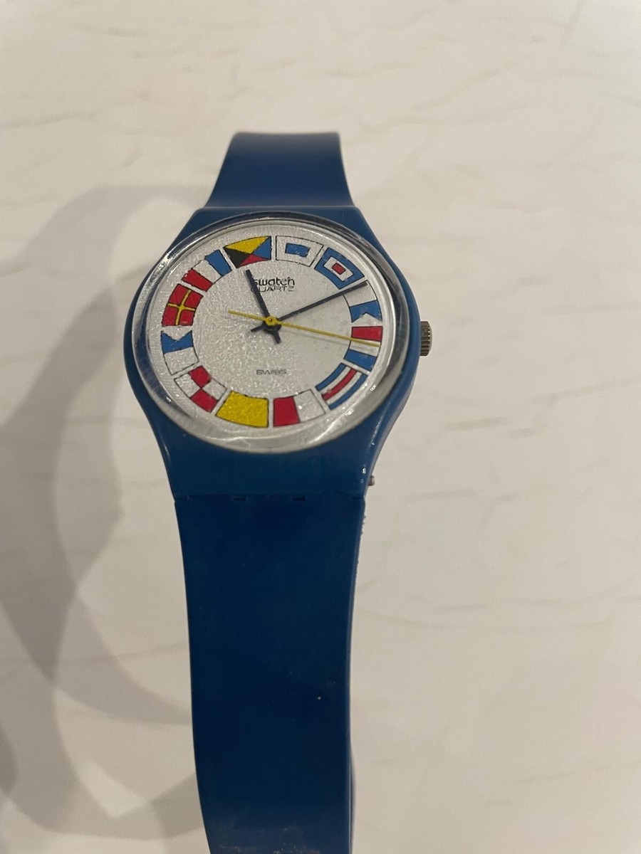Unisex Swatch Watch 12 Flags 1984 B original Pop B84 rare Vintage 