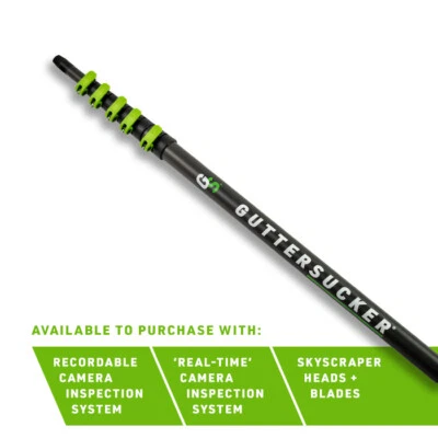 GUTTER SUCKER Guttersucker 30ft Telescopic Pole Packages. NEW.