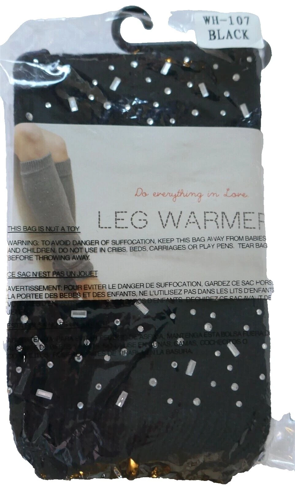 Polainas de Mezcla de Lana Negro para Mujeres