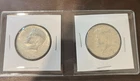 1964 Kennedy Half Dollars 90% Silver,  Circulated lot of 2 (Two) US Coins