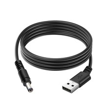 USB to 5.5mm x 2.1mm DC Barrel Jack Plug Power Cable 90cm Charger Wire Cord