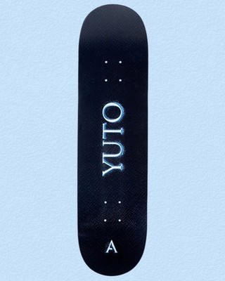 RARE April Skateboard Deck Yuto Horigome Ice Blue Embossed NOS 2022