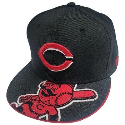 Cincinnati Reds New Era 5950 Team Hits Fitted Hat - Black