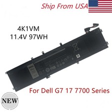 6-CELL Genuine 97Wh 4K1VM Battery For Dell G7 17 7700 Series V0GMT 9TM7D NCC3D