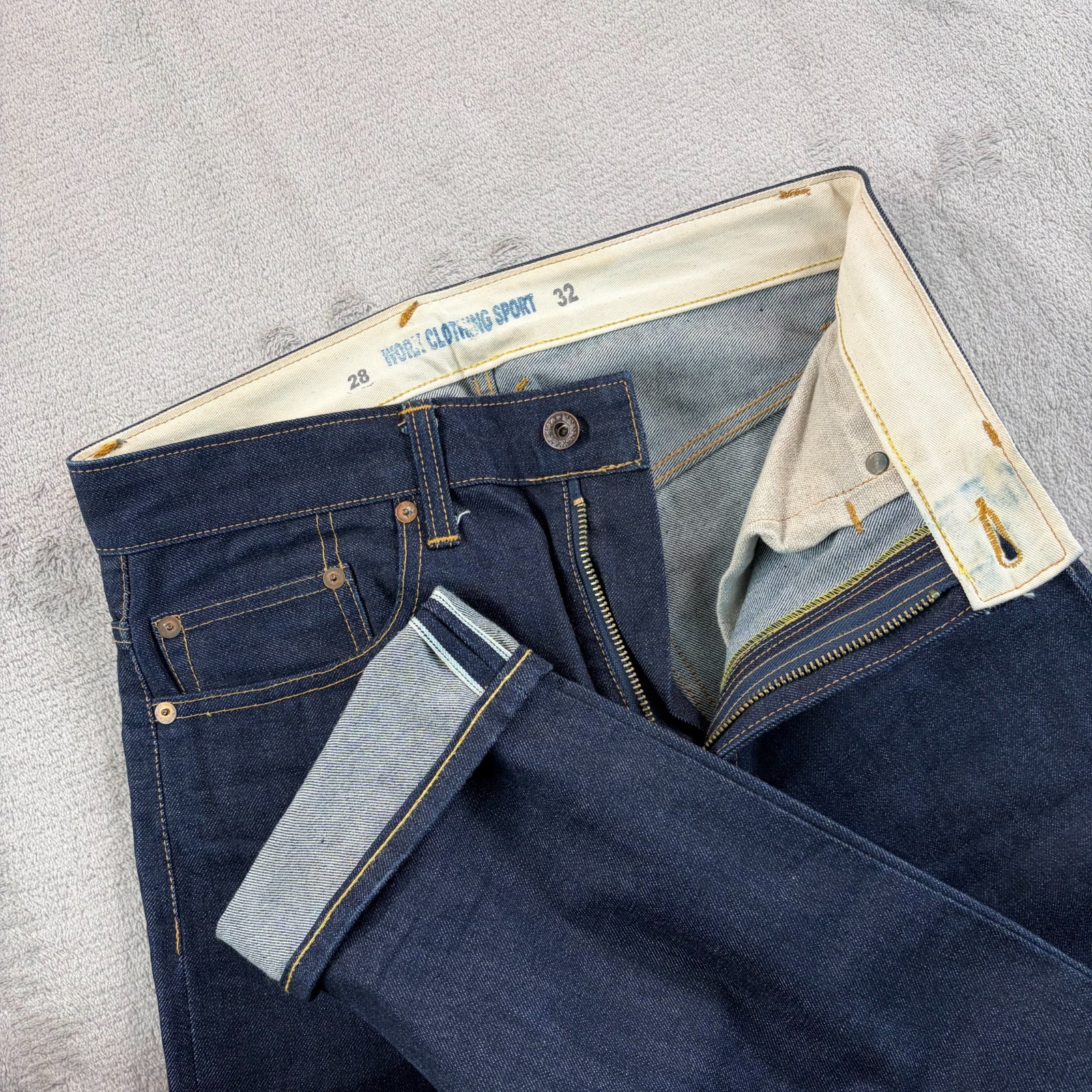 Quality Mending Co Norman Selby Selvedge Jeans Men 29x34 (Tag 28x32) NY USA Made