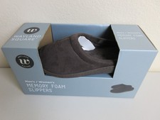 Wayland Square Men's/Women's Memory Foam Slippers Size Small - Brown Brand New 