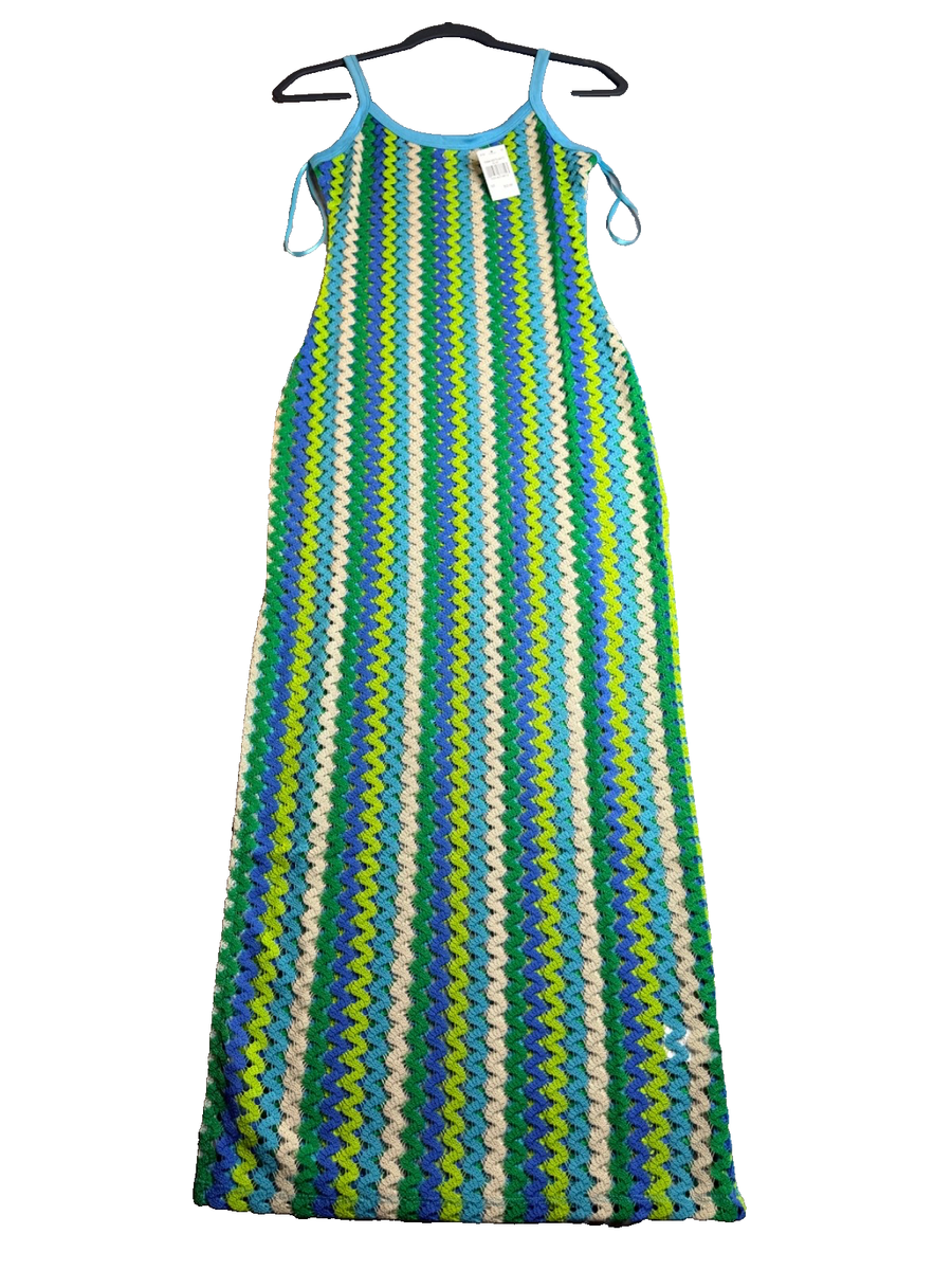 green chevron maxi dress It’s a Good Thing Green Stripe Cotton Blend Sleeveless Maxi Dress