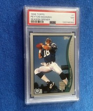 1998 Peyton Manning Topps Season Opener #1 Rookie Card RC PSA 7. rookie card picture