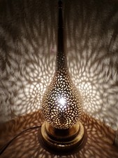 Lampada da terra orientale marocchina in ottone lampada da tavolo pezzo unico fatta a mano fe