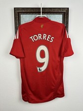Liverpool Home Football Shirt 2008 Soccer Adidas #9 Torres Jersey Red Mens Sz S