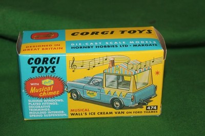 CORGI HORNBY FORD THAMES WALL MUSICAL ICE CREAM VAN 1/43 #474