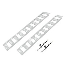 Aluminum Straight Fixed Ramp with Treads 2pk - Easily and Safely Load and U...