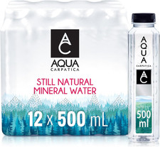 AQUA Carpatica 500Ml X 12 Pure Natural Still Mineral Water - 12-Pack Bottled Wat
