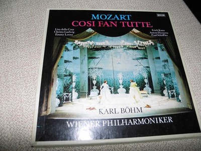 Mozart Cosi Fan Tutte Karl Böhm Wiener Philh. 3 LP Box Ital. deut. Libretto