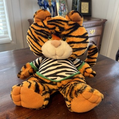 Vintage 1992 Avon Cuddly Colby 11  Purring Bengal Tiger Plush! Works! CLEAN NICE