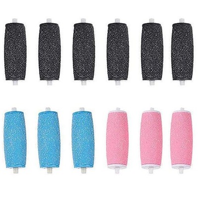 12 Extra Coarse Replacement Roller Refill Heads Compatible with Amope Pedi Re...