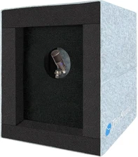 Enclosed Vocal Booth,Portable Microphone Isolation Shield,Foldable Reflection..