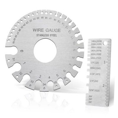 2Pcs Metal Gauge Thickness Tool, Wire Gauges Size for Welding, Highly Accurate 