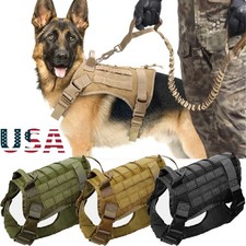 No Pull Tactical Dog Harness Adjustable Military US Working Dog Vest with Handle