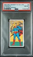 1983 GEO. BASSETT & CO. LTD. DC SUPERHEROES STRENGTH #4 PSA 8 SUPERMAN