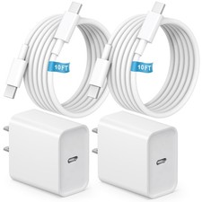iPhone 18 17 16 15 Charger Fast Charging Type C Charger USB C Charger Block 10FT