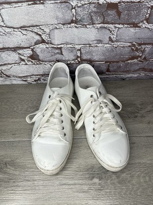 MINELLI White Leather Low Top Casual Sneakers Shoes Women s Sz 41EU/10-10.5M US