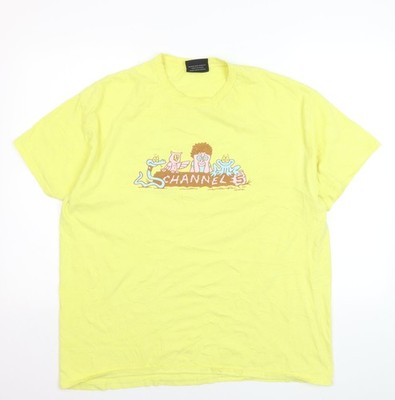 Gelbes T-Shirt Herren UK Größe XL Channel 5