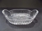 Waterford Crystal 6" Double Handle Soap Dish Notch Cuts Vintage