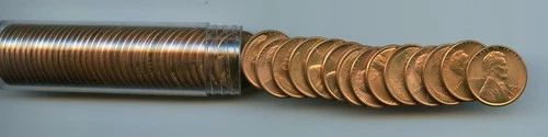 *1945-D Lincoln Cent Roll, Choice Uncirculated Full Red*