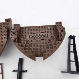 Lego Brown White Boat Hull Lot Pirates Barracuda 4011 6285 10040 6274 Parts