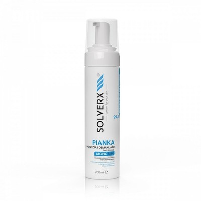 SOLVERX Atopic Haut Foam zum Waschen und Abschminken von Gesicht und Augen 200ml
