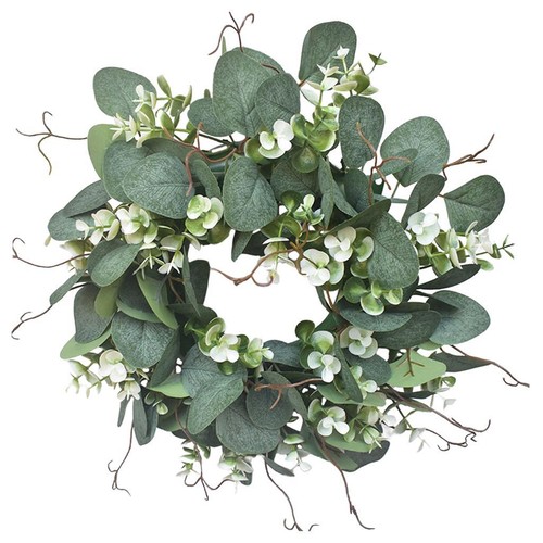 Eucalyptus Wreath White Berries Wall   Garland Party Festival Decor - Picture 3 of 7