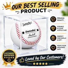 Baseball Display Case Uv Protected Acrylic Clear Baseball Holder Square Cube Bal