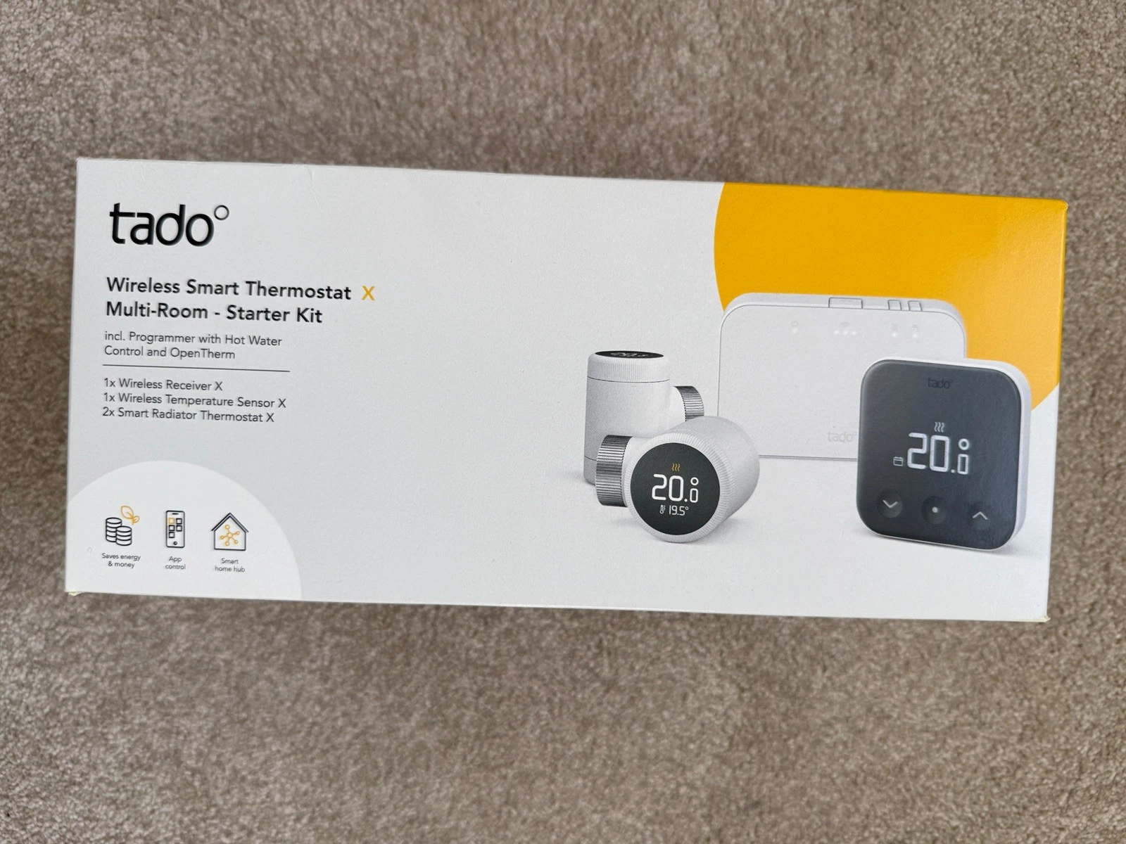 Tado Wireless Smart Thermostat Multi Room Starter Kit 2x Smart Thermo Rad Valves