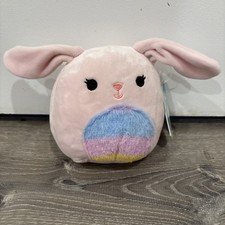 NWT Squishmallows 2022 5" Bop the Pink Bunny W/ Soft Belly Easter Spring
