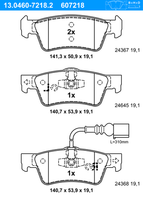 ATE BremsbeläGe Hinten (13.0460-7218.2) FüR VW Multivan T5 Transporter |