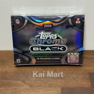 2025 Topps Chrome Black Football Trading Cards Sealed Hobby Box - SHIPS TODAY