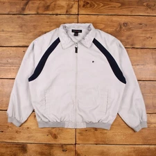 Vintage Pierre Cardin Windbreaker Jacket L Bomber Track Grey